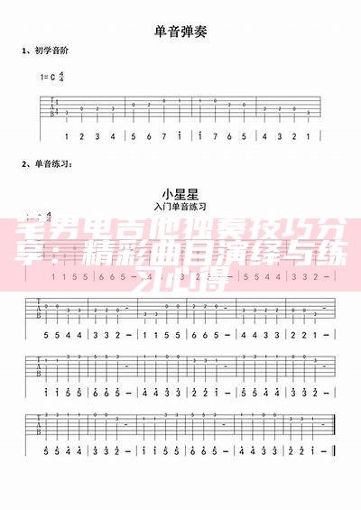 宅男电吉他独奏技巧分享：精彩曲目演绎与练习心得